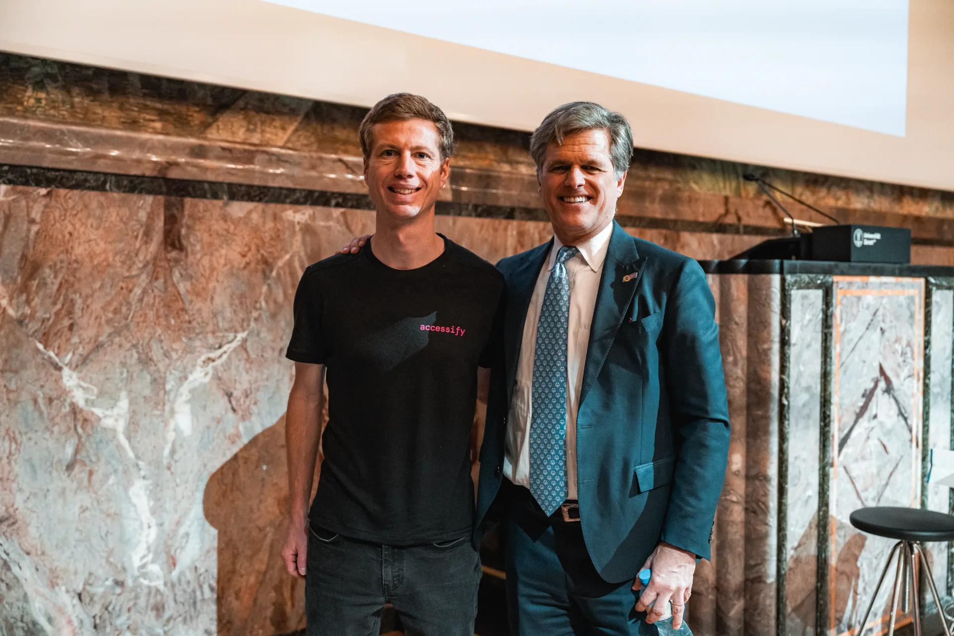 Roland Sigrist und Timothy Shriver